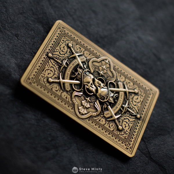 Thorns Antique Gold Metal Card