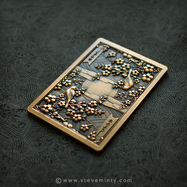 Hana Antique Gold Metal Card