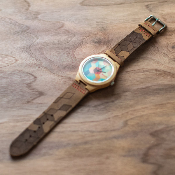 Wood + Leather Designer Watches: Cubed