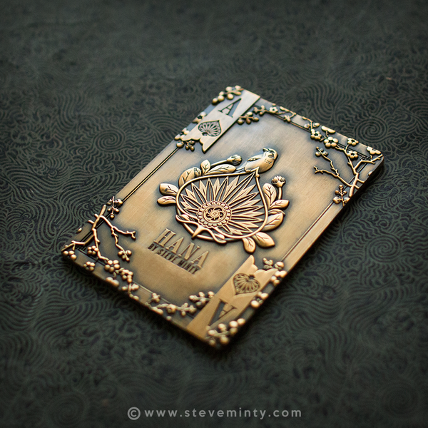 Hana Antique Gold Metal Card