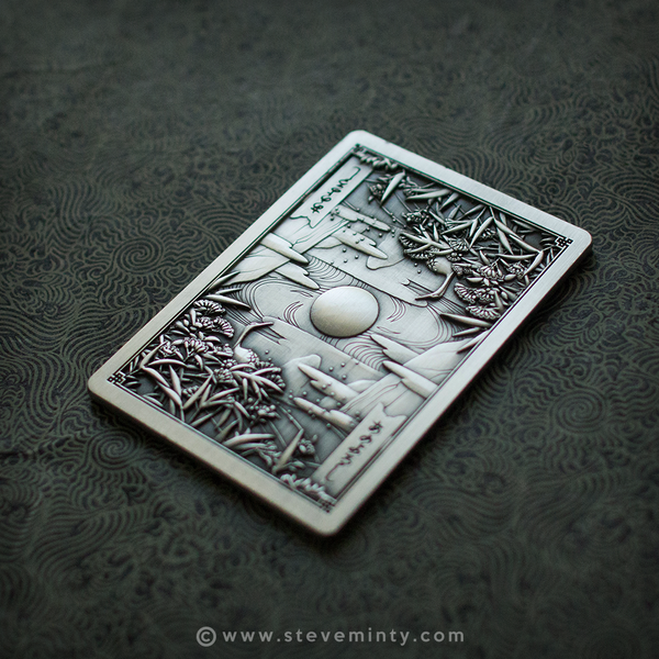 Hana Antique Silver Metal Card