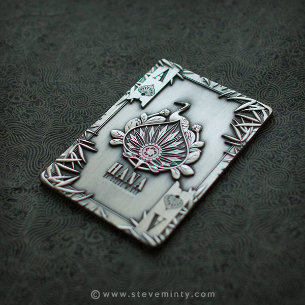 Hana Antique Silver Metal Card