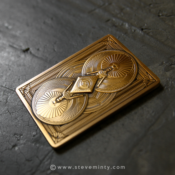 Osiris Antique Gold Metal Card