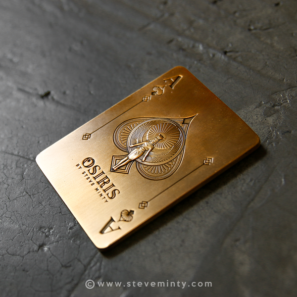 Osiris Antique Gold Metal Card